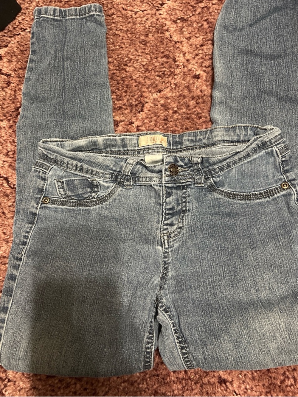Source Unknown Womens Skinny Jeans in Light Blue Wash